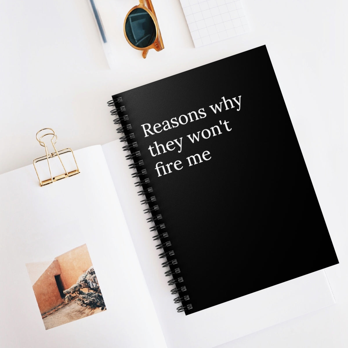 Reasons why they won't fire me Spiral Funny Notebook
