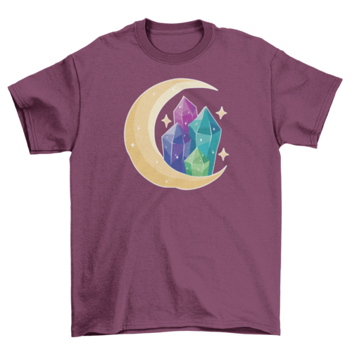Moon and crystals magical t-shirt