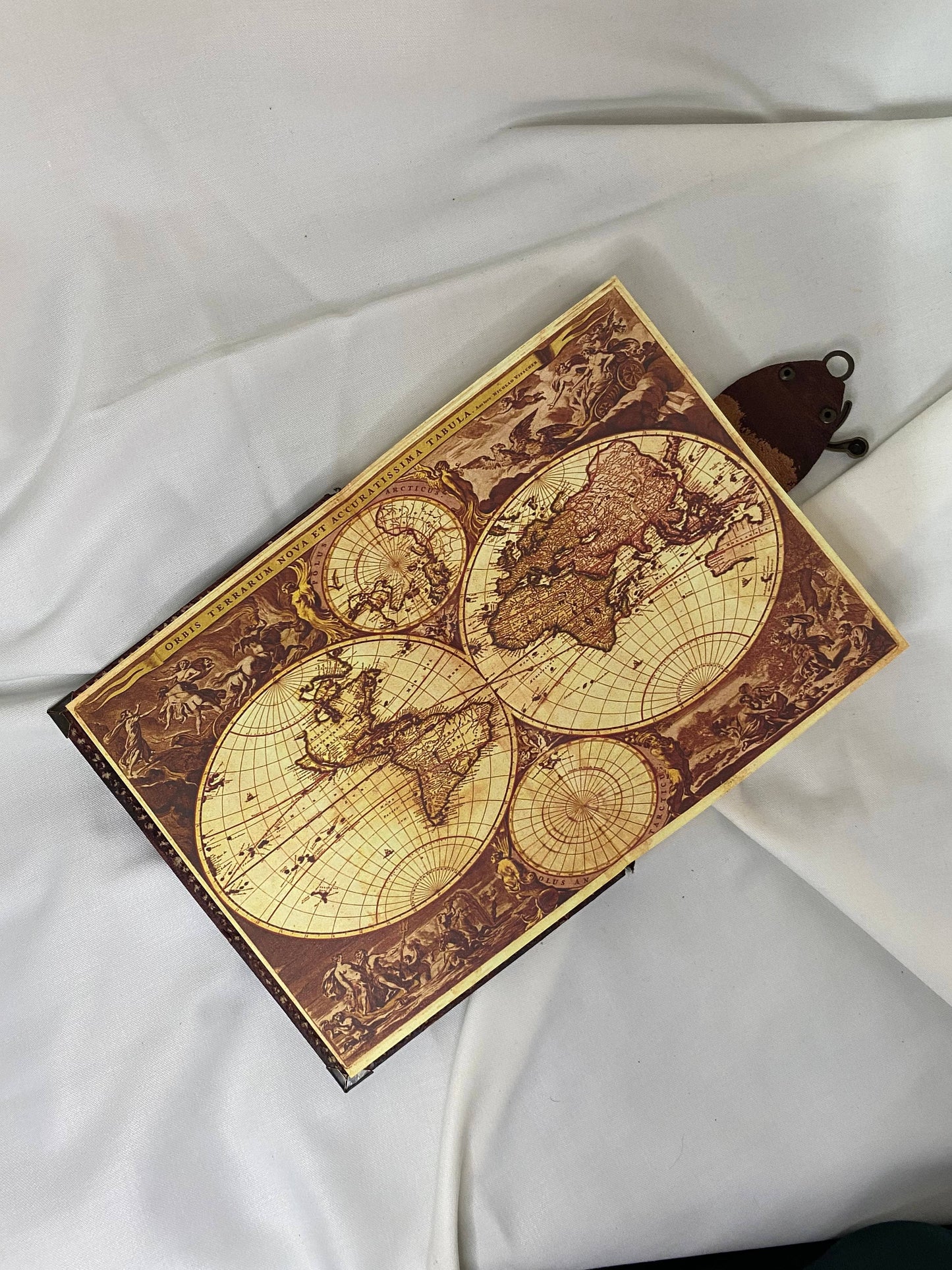 Peace Symbol Design Brick Color Craft Leather Journal Diary Notebook