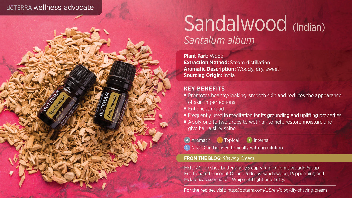 Sandalwood (Indian) - Santalum Album - Essential Oil