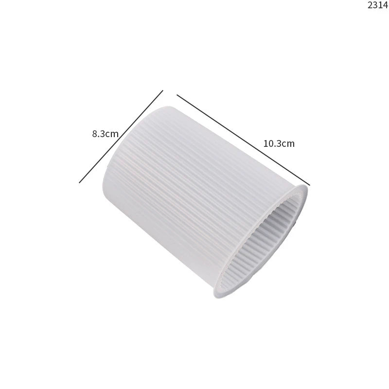 Classical Striped Roman Cylindrical Silicone Candle Mold Columnar Striped DIY Candle Holder Making Design Shape Candle Handmade