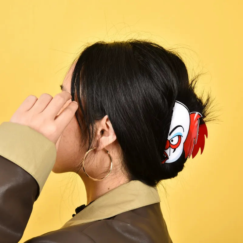 Halloween Clown Ghost Face Hair Clip Back Of The Head Hair Clip Shark Hair Clip Headdress Hairpin Ladies Halloween Gift