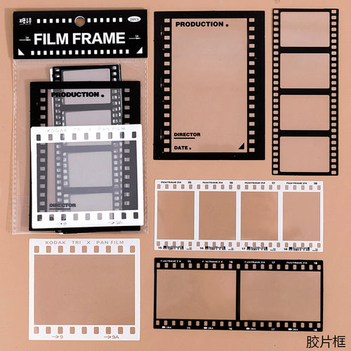 15 Sheets Vintage Photo Film Frame PET Sticker Package DIY Diary Junk