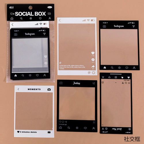 15 Sheets Vintage Photo Film Frame PET Sticker Package DIY Diary Junk