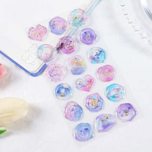 18 Pieces Vintage Wax Seal Stamp Sticker Set For Scrapbooking Journals Planners And DIY Crafts Paper Material