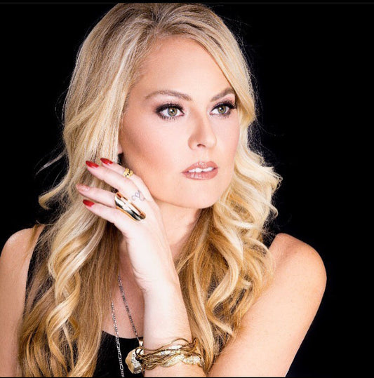 Silver Sandy Ring with Crystals