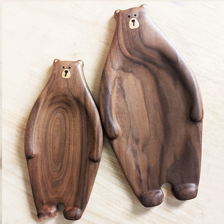 Bear Shaped Durable Bamboo Bread Board Enchanted Mystic Wood Tray For Home Chefs And Gift Givers