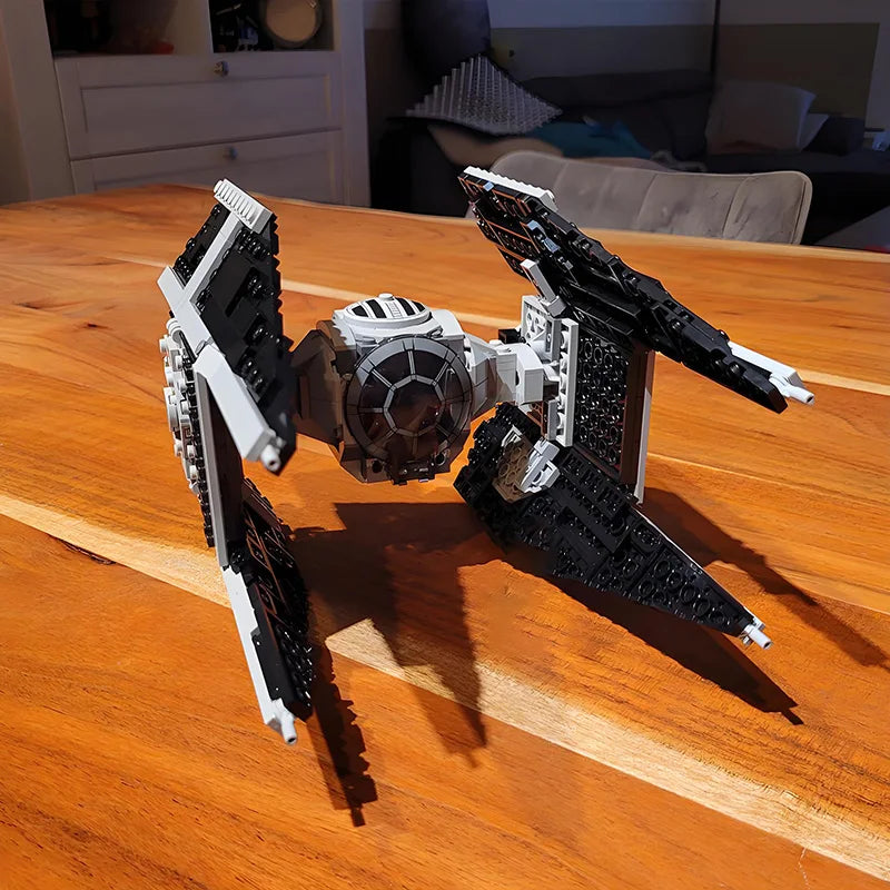 NEW MOC Space Tie Interceptor Fighter Stable Version Building Blocks Model Imperial Starfighters DIY Bricks Set Toys Gifts