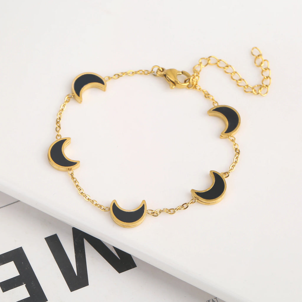 Moon Cute Shell New Creative Jewelry Set Stainless Steel Waterproof And Allergic Resistant Women's 316L Electroplating Gift