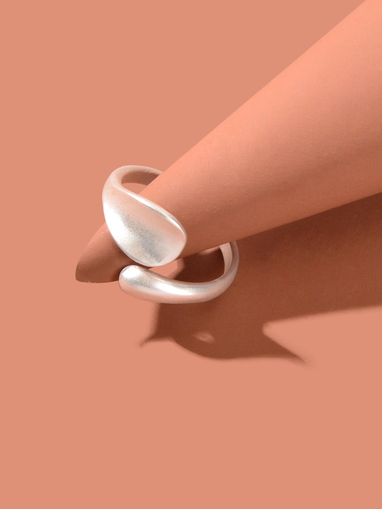 Female Minimalist Jewellery Gold Leaf Design Finger Ring Girl Wedding