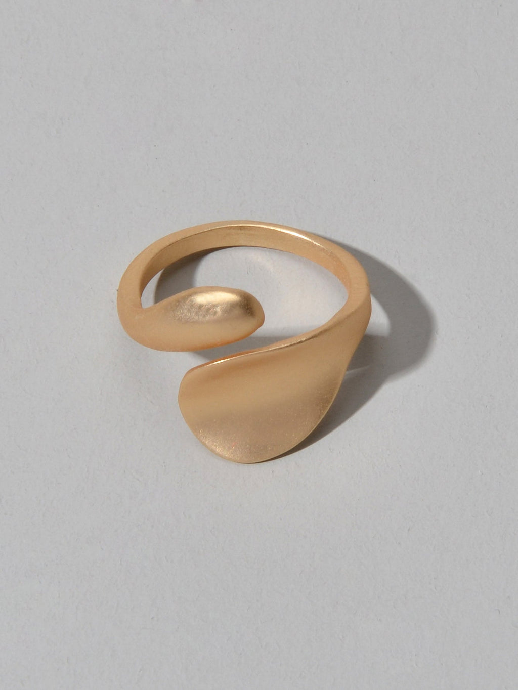 Female Minimalist Jewellery Gold Leaf Design Finger Ring Girl Wedding