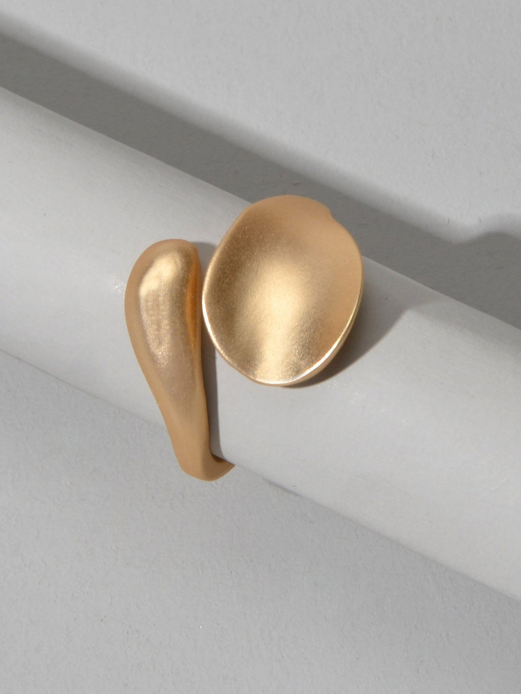 Female Minimalist Jewellery Gold Leaf Design Finger Ring Girl Wedding