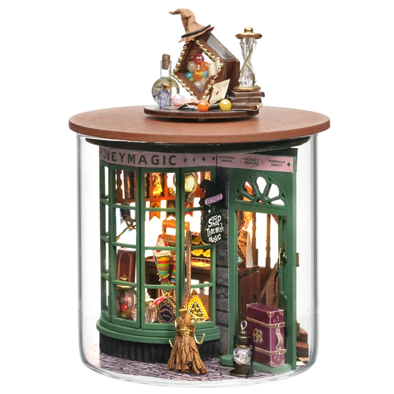 Mini DIY kit for doll house making and assembling room models toys home and bedroom decorations with furniture wooden crafts