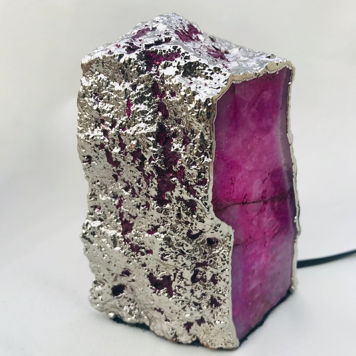 Pink Agate/Gemstone/Lamp/Desk/Night Light