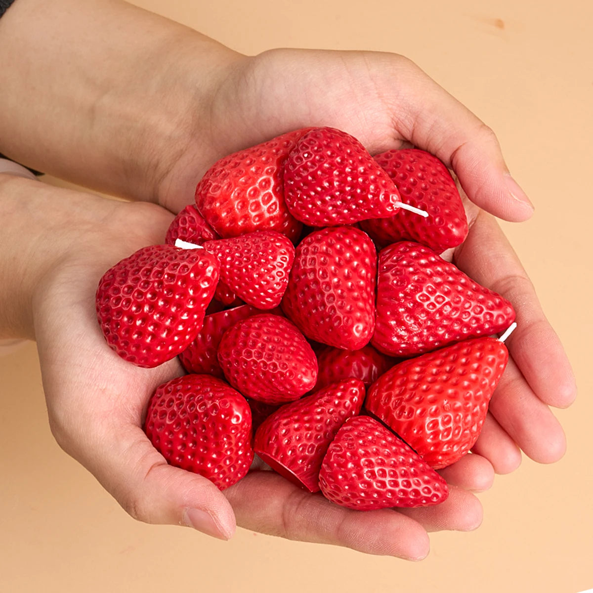 3D Strawberry Aromatherapy Candle Silicone Mold DIY Handmade Romantic Scented Gift For Valentines Day Home Decor