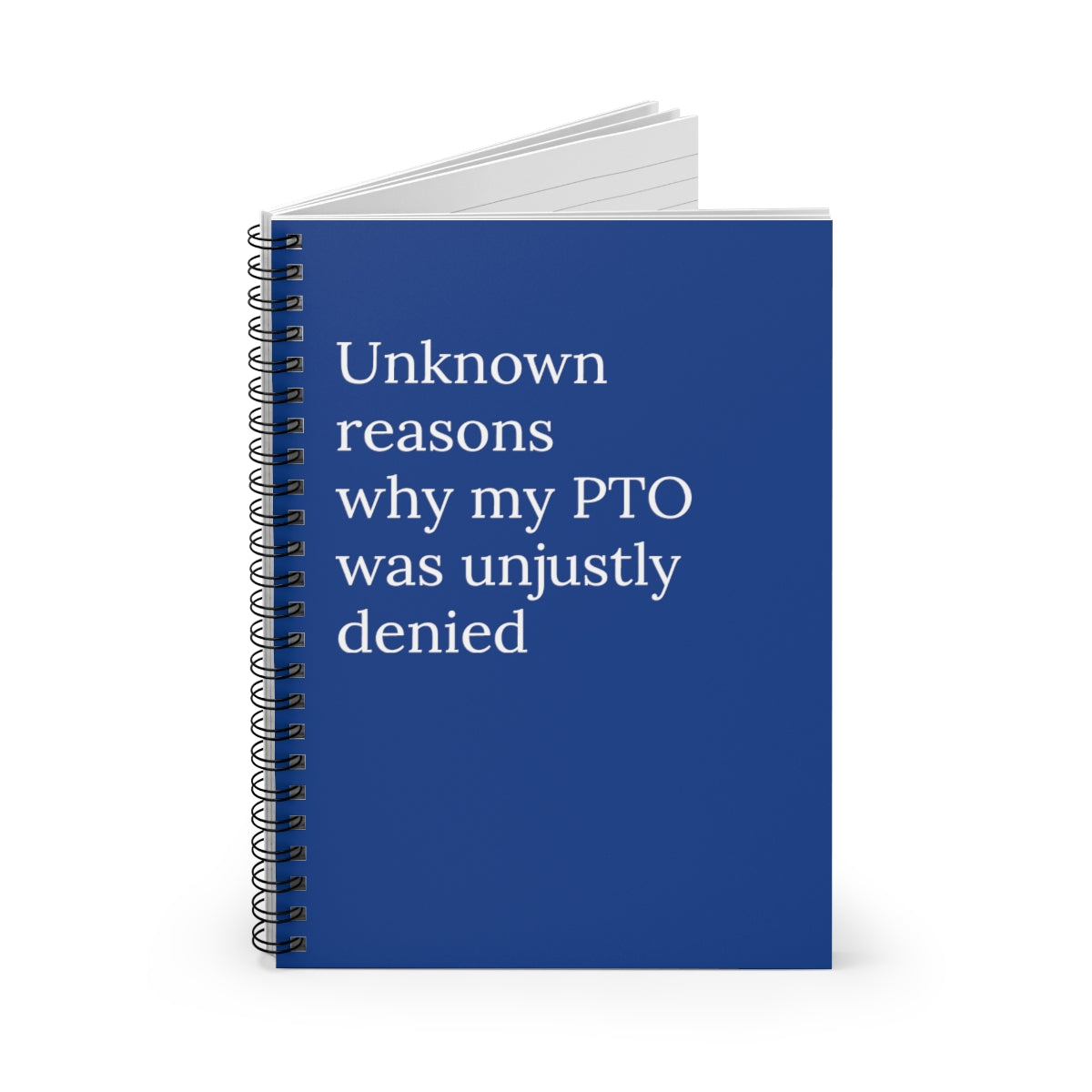 Unknown reasons why my PTO was unjustly denied Spiral Funny Notebook