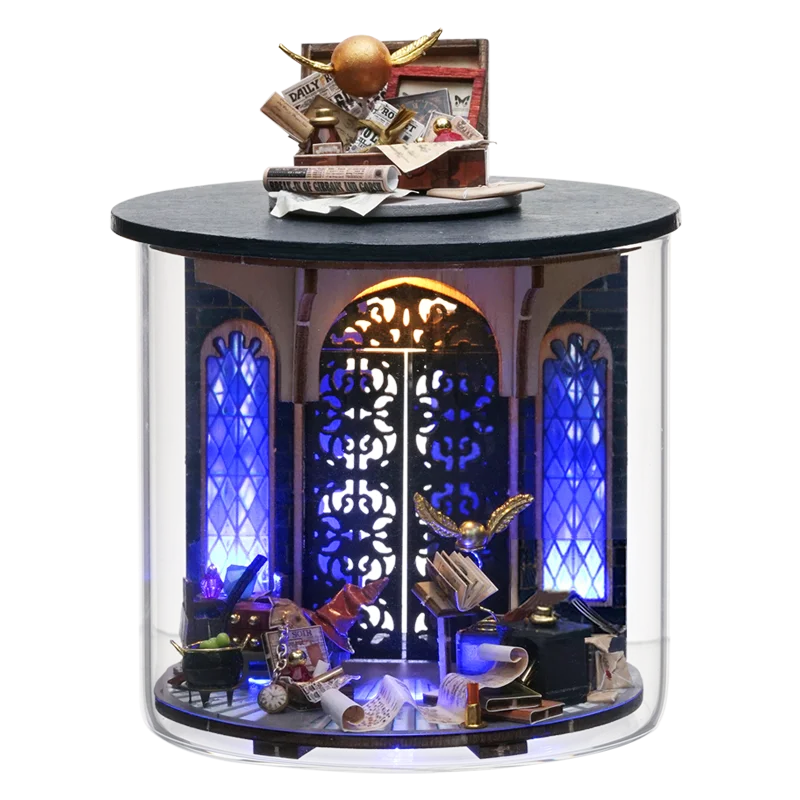 Mini DIY kit for doll house making and assembling room models toys home and bedroom decorations with furniture wooden crafts