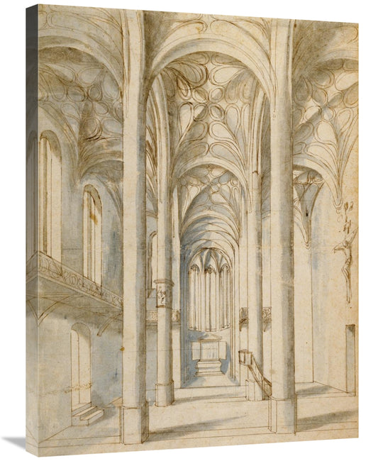Global Gallery GCS-453956-2432-142 24 x 32 in. Interior of a Gothic Ch