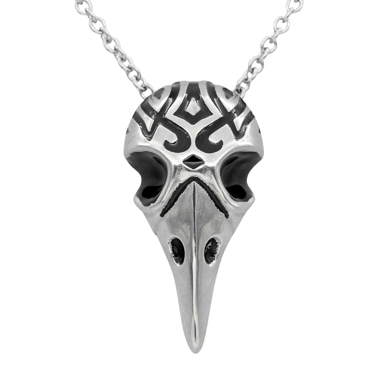 Tribal Crow Skull Necklace