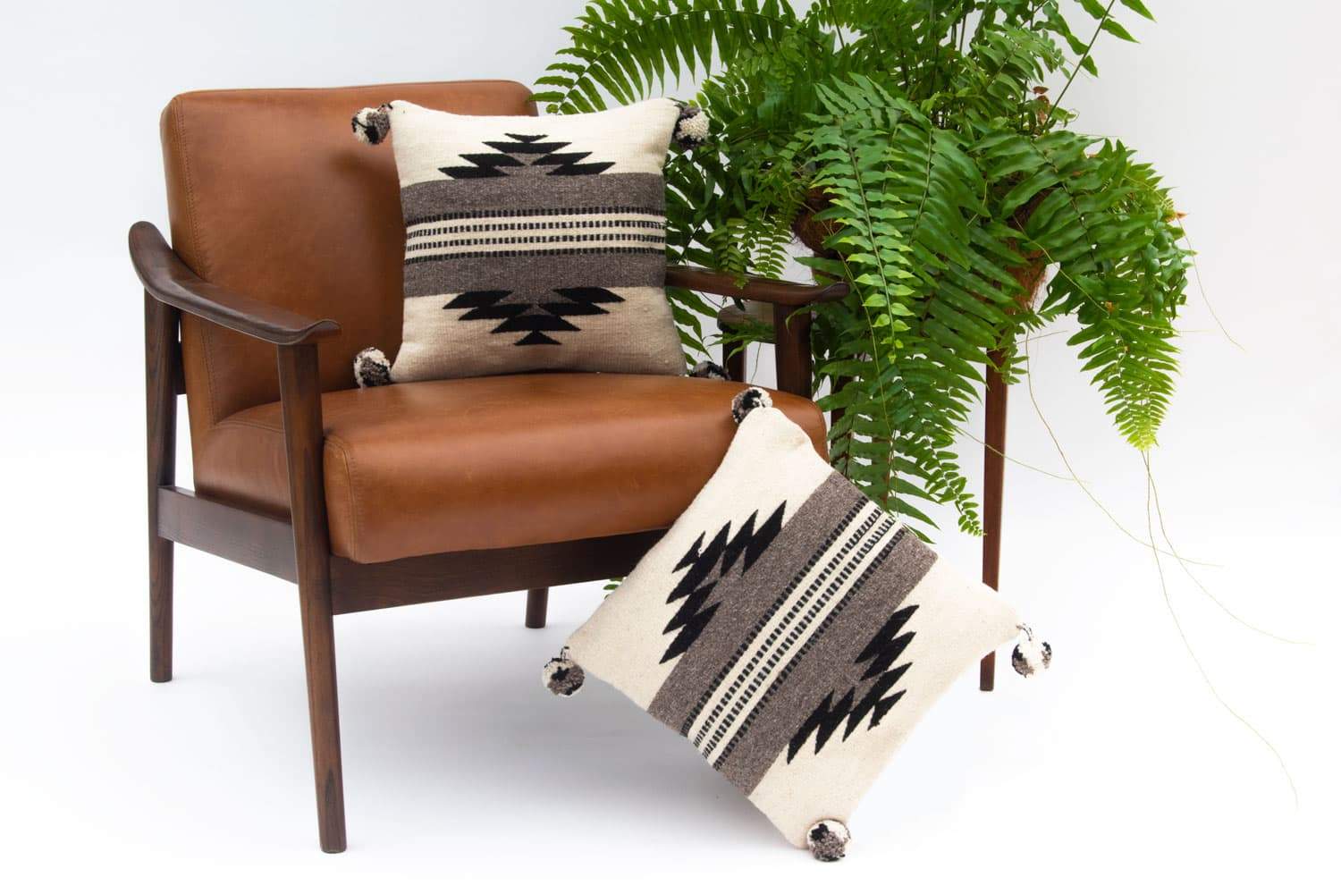 Telayú Gray Diamond Accent Pillow