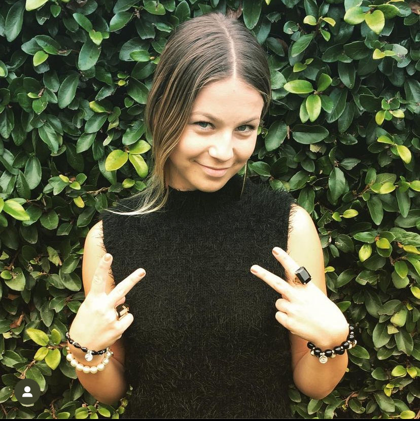 Sterling Silver Jet Black Crystal  Ring