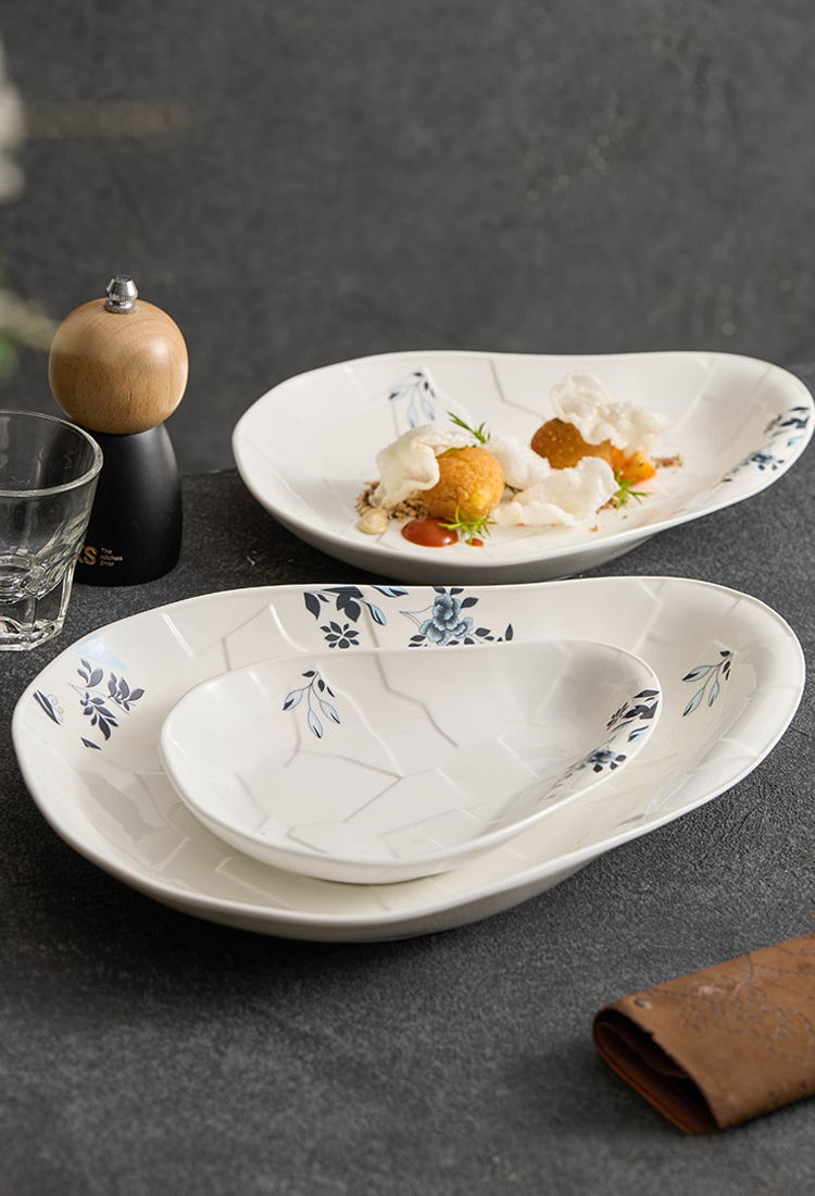 Flowform Porcelain Plate — Inspired by Natural Motion and Cracked