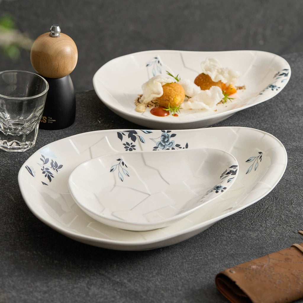 Flowform Porcelain Plate — Inspired by Natural Motion and Cracked
