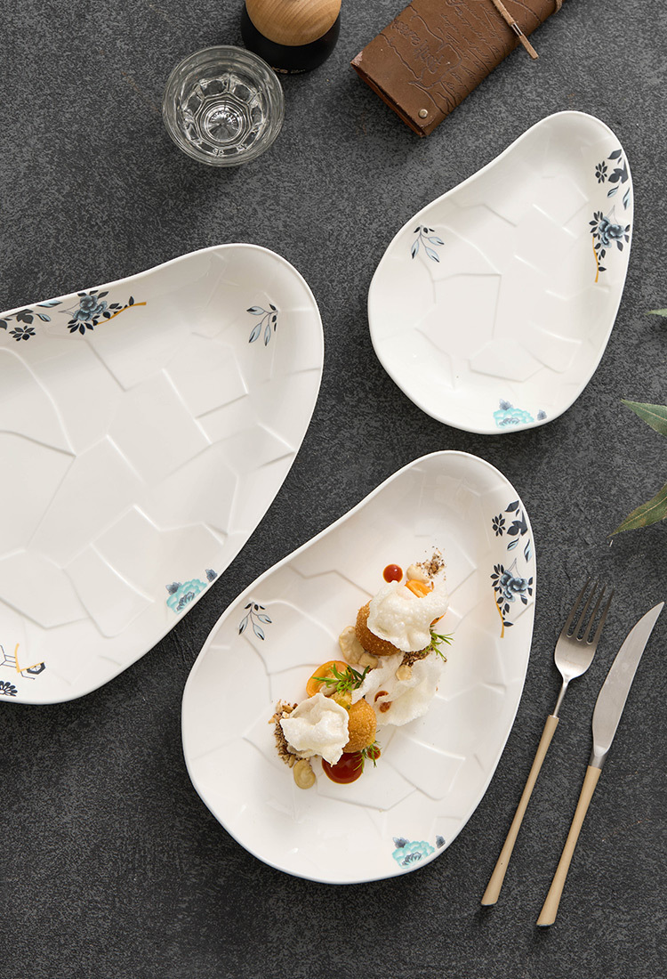 Flowform Porcelain Plate — Inspired by Natural Motion and Cracked