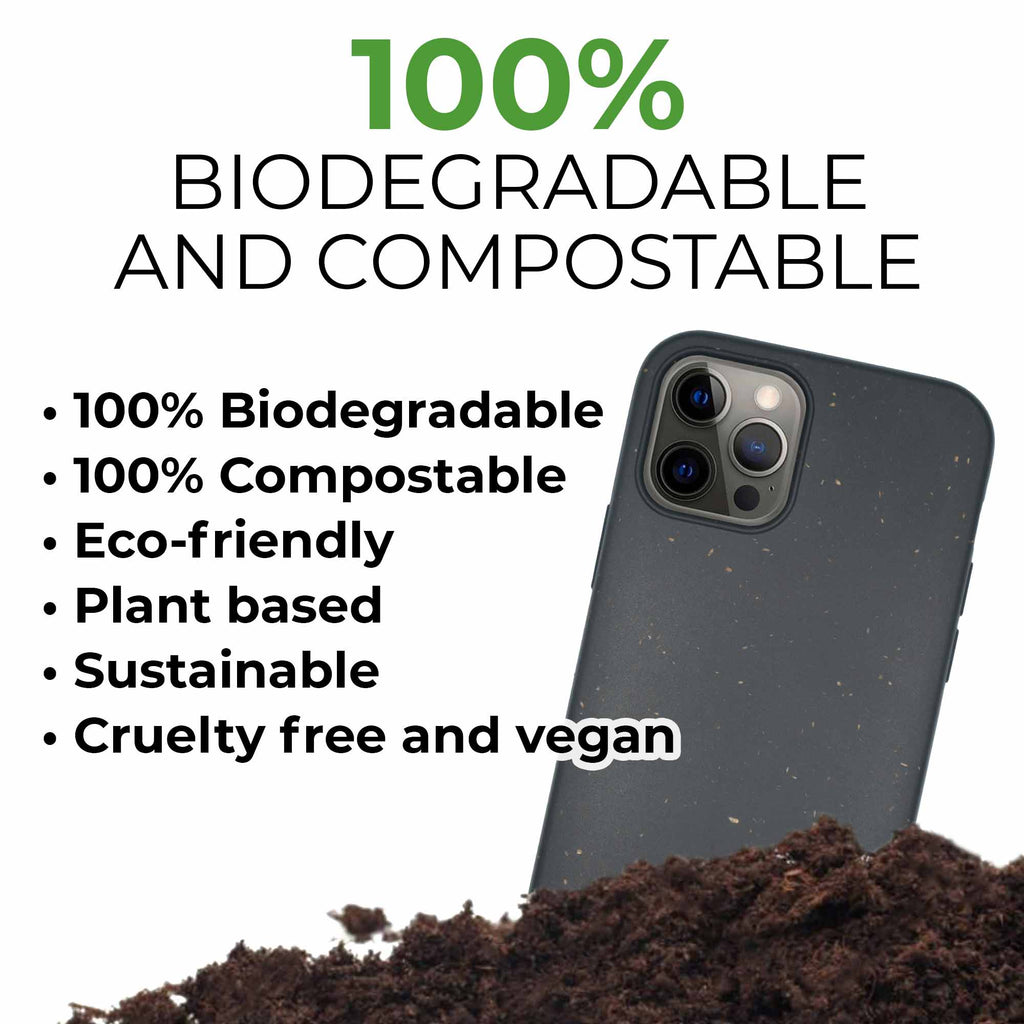 Biodegradable Black Phone Case Gothic Eco Friendly Durable Compostable Protection For Your Smartphone For Eco Conscious