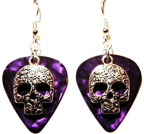Handmade Guitar Pick Earrings | Sugarskulls