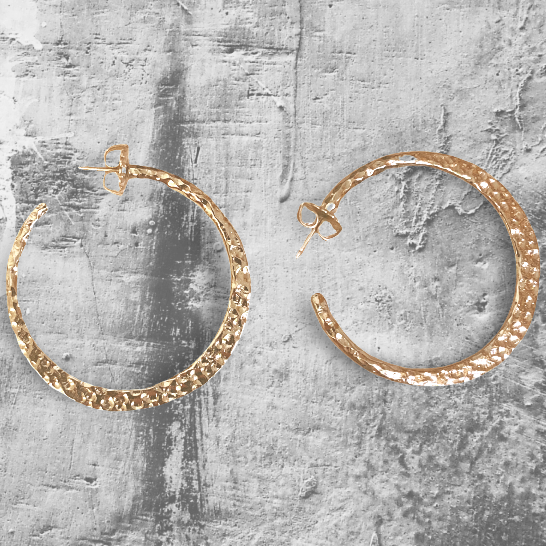 Hammered Texture Hoops