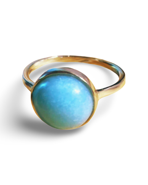 Turquoise Gemstone Round Ring