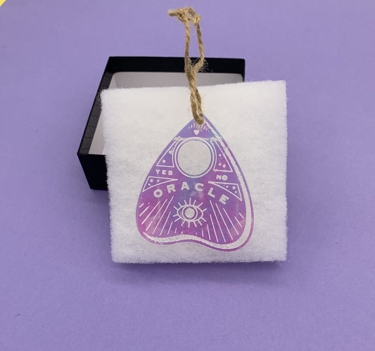 Iridescent Crystal Ball Ornament For Christmas Yule Moonlit Divination Bohemian Gothic Decor