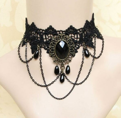 Korean Fashion Velvet Choker Necklace For Women Vintage Sexy Lace