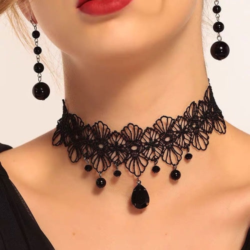 Korean Fashion Velvet Choker Necklace For Women Vintage Sexy Lace