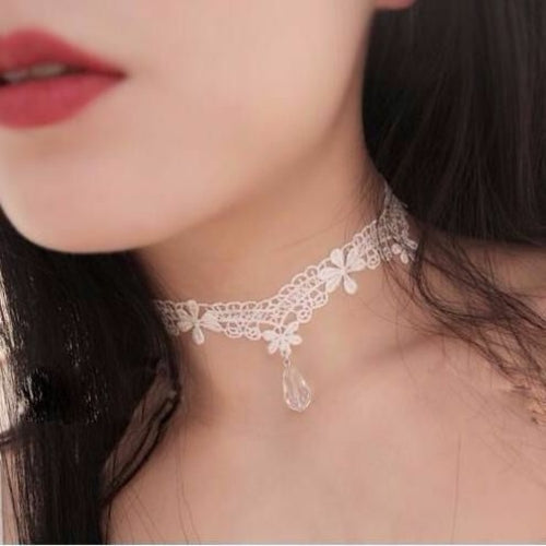 Korean Fashion Velvet Choker Necklace For Women Vintage Sexy Lace