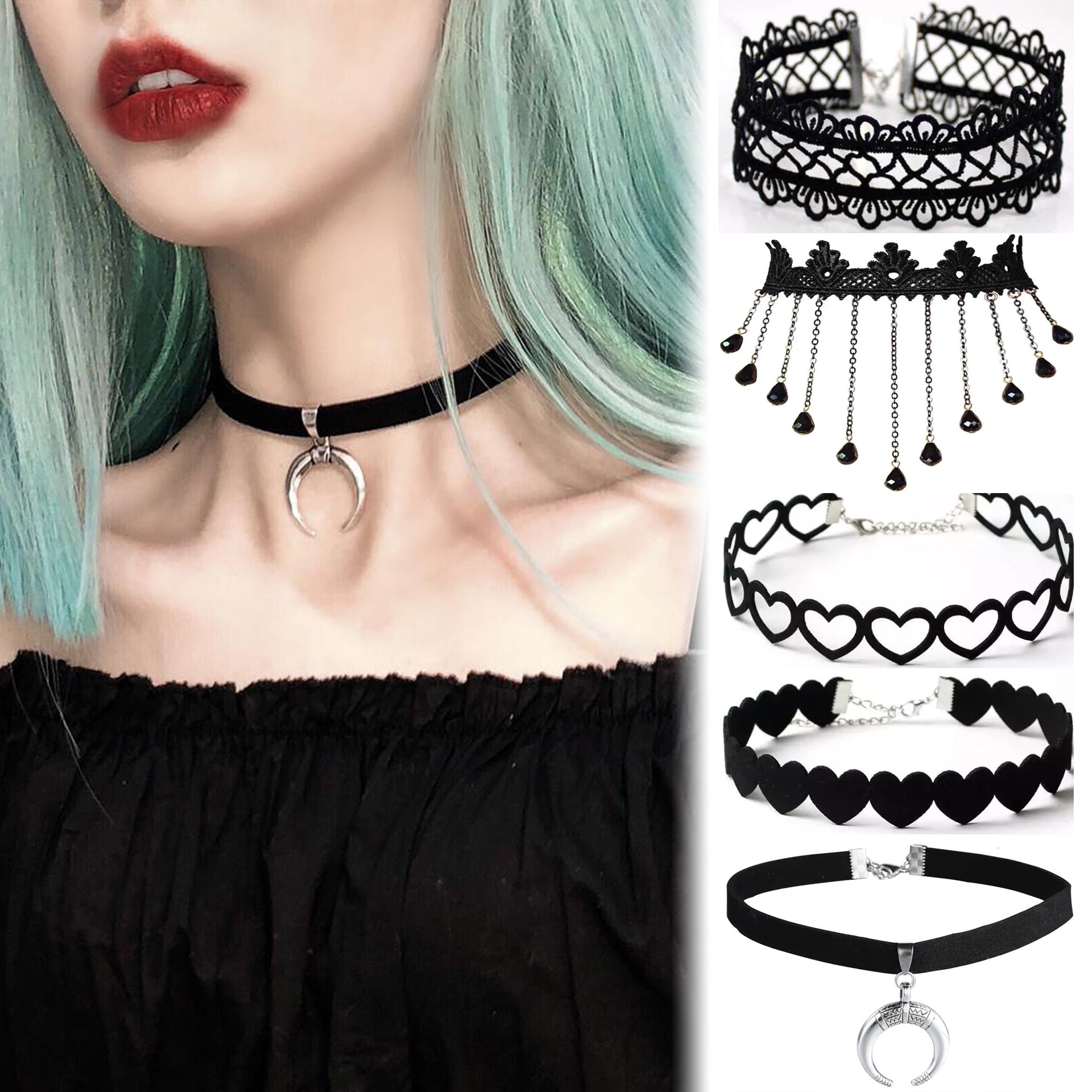 Korean Fashion Velvet Choker Necklace For Women Vintage Sexy Lace