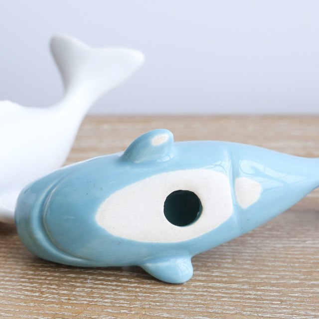 Business Card Holder Ceramic Whale Shape Card