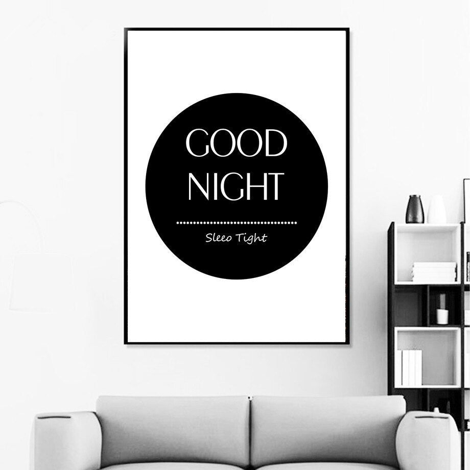 Moon Sun Good Life Quotes Wall Art Canvas Painting