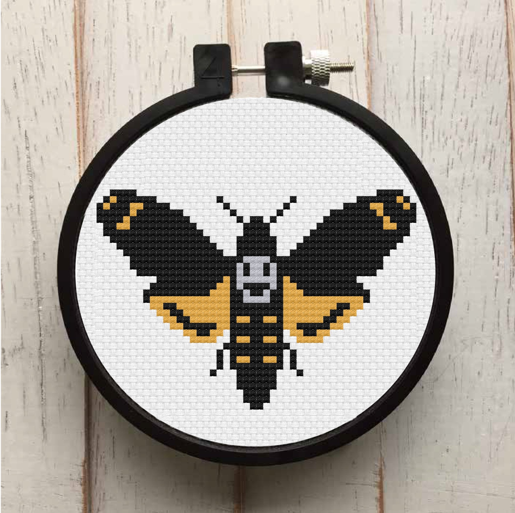 Deadhead Moth Counted Cross Stitch DIY KIT Beginner