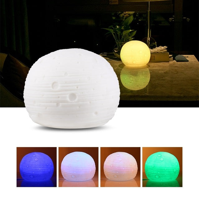 Premium Color Light Changing Silicone Moon Usb Led