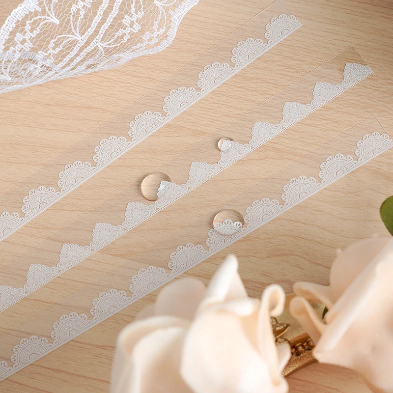 30 Pieces Retro Floral White Lace Stickers For Craft DIY Decoration Scrapbooking And Card Making