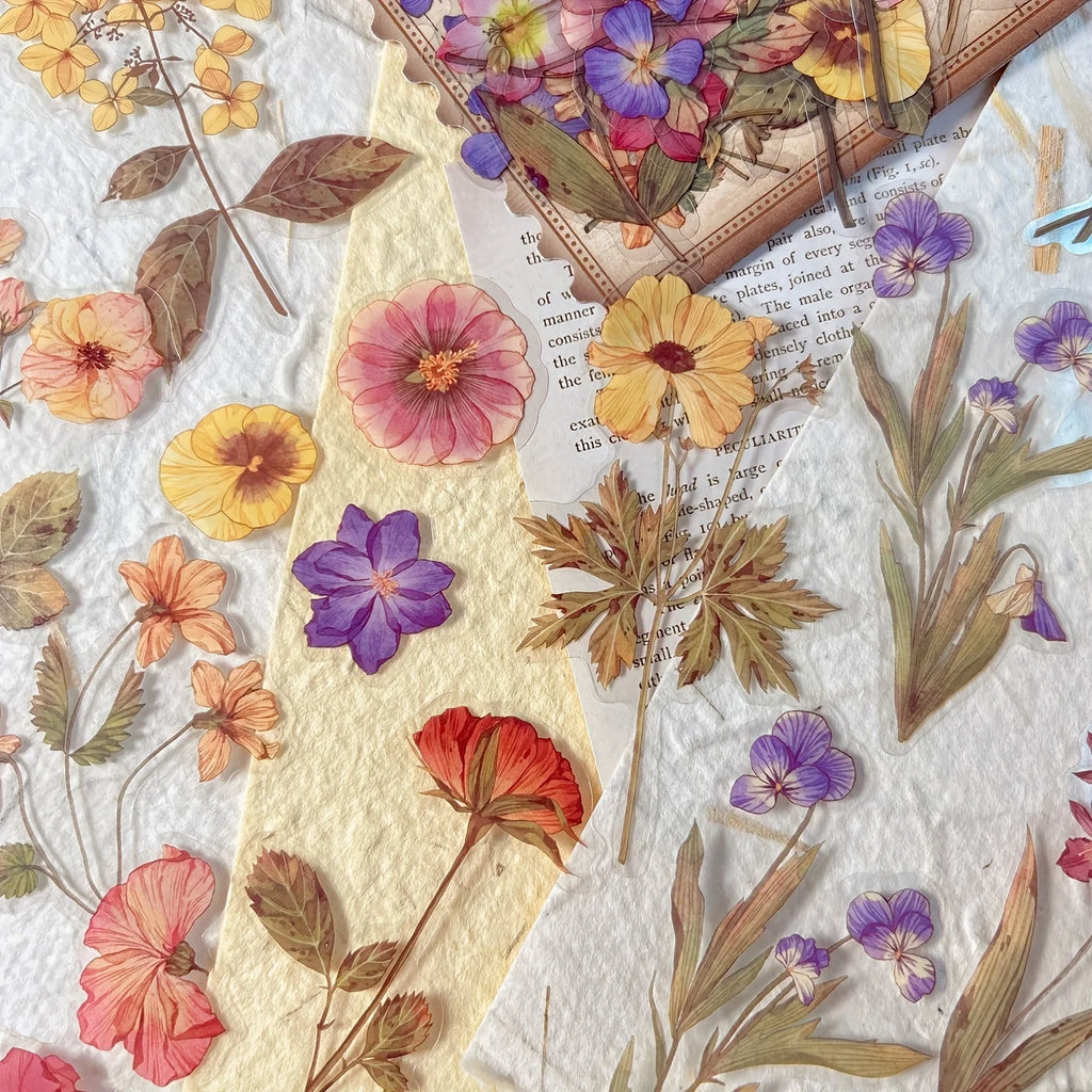 40 Sheets Autumn Leaf And Mushroom Theme Sticker Pack For Journaling DIY Crafts And Projects