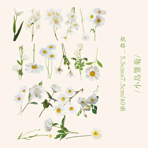 40 Pcs Green Leaf Decorative PET Stickers Set For Scrapbooking Plant Collection Nature Theme