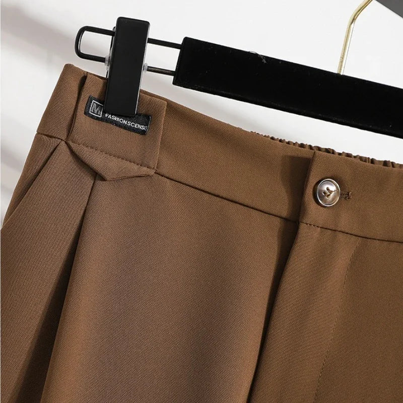 2025 Female Solid Color Casual Trousers Autumn Winter 2025 Suit Pants