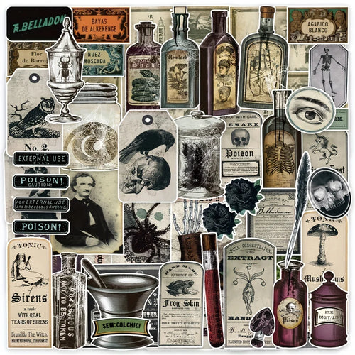 100 Pcs Vintage Aesthetic Stickers Plant Map Theme For Water Bottles Journal Scrapbook Decor