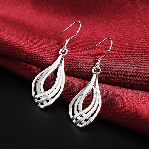 Top Quality 925 Sterling Silver Earrings Simple Round Circle Hoop