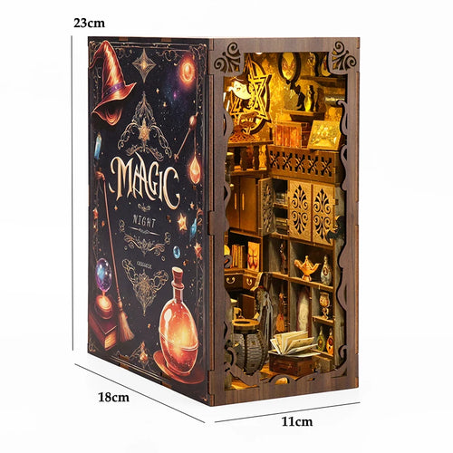 DIY Book Nook Kit Wooden Doll House 3D Puzzle Assembly Model Building