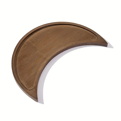 Moon Tray Crystal Holder Display Wooden Crystal Tray for Stones,