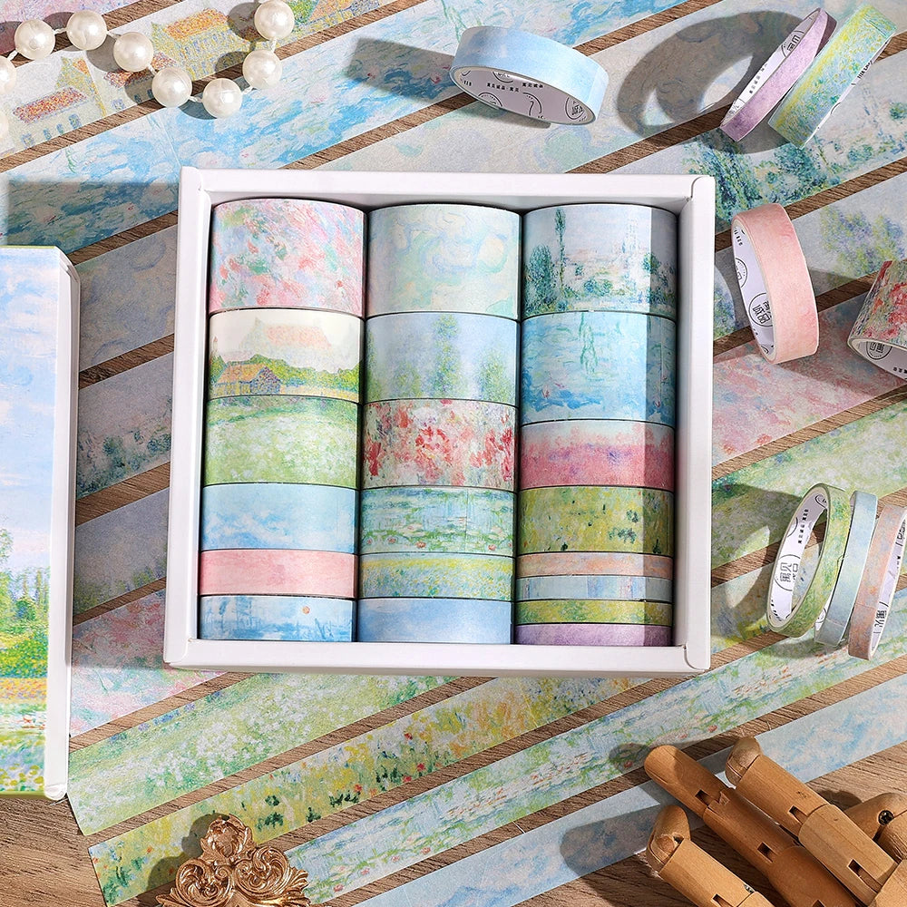 20 rolls Vintage Garden Painting Washi Tape Set 2M(2.2yards) Long